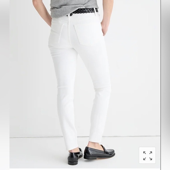 J. Crew 9" toothpick jean BQ312 white wash 31 Tall - Picture 2 of 6